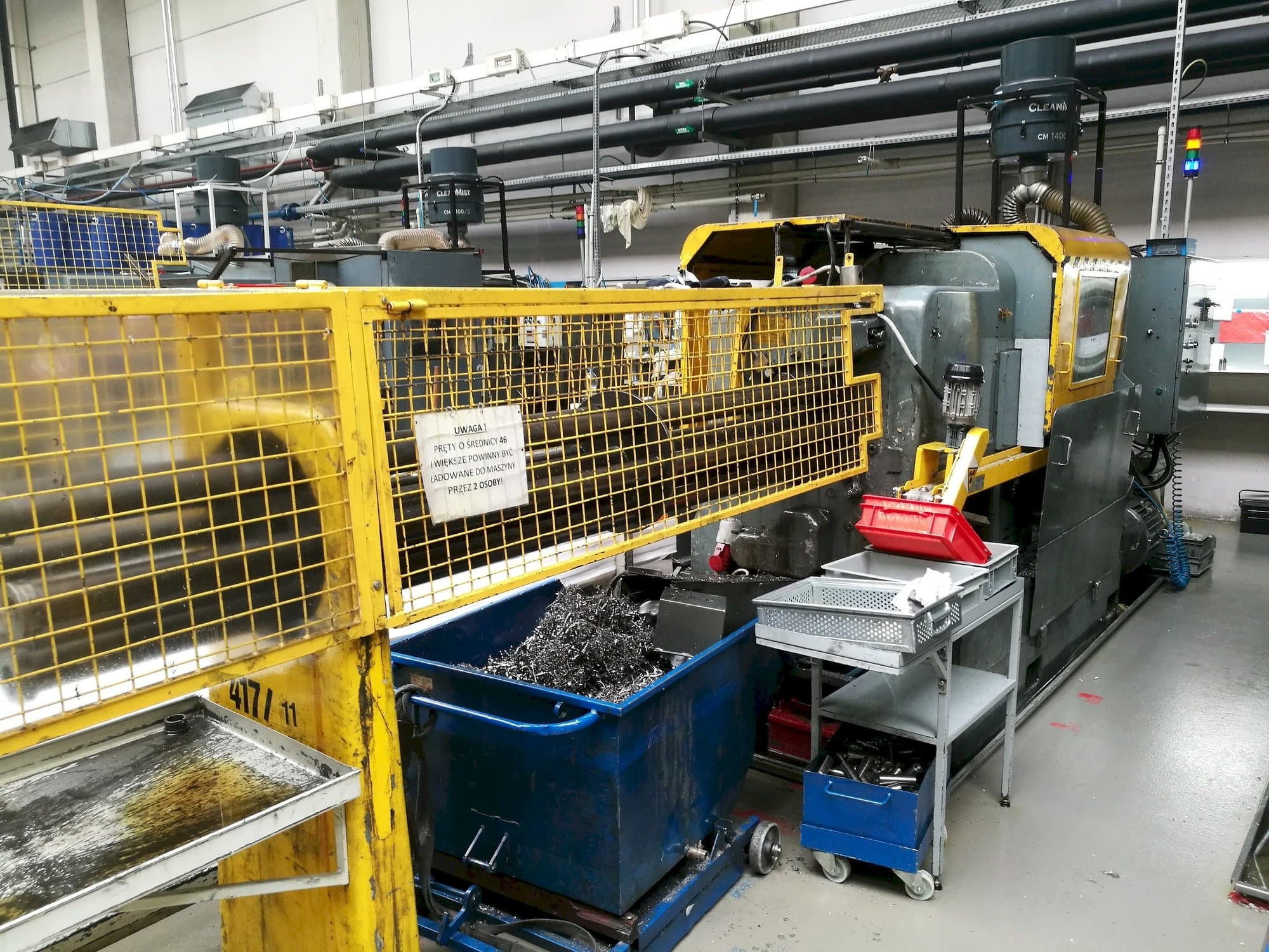 Vista frontal de la máquina Wickman 1 3/8"-6