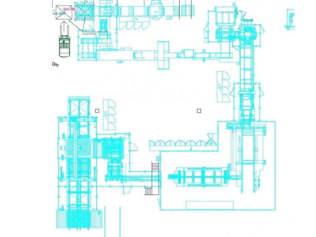 Vista frontal de la máquina TORWEGGE TG2 Parquet production line