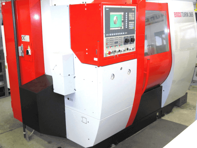 Vista frontal de la máquina EMCO turn 365 tcmy