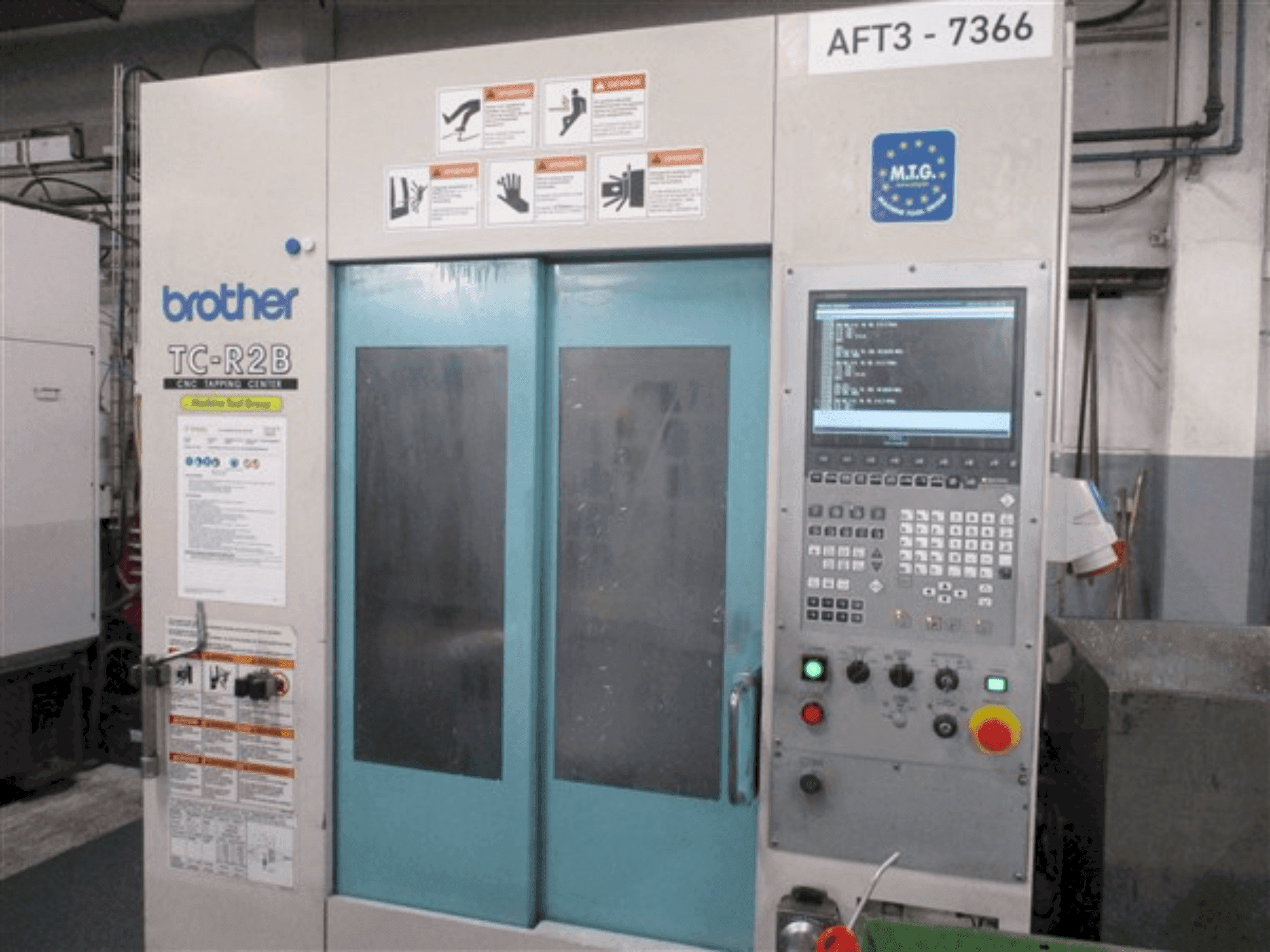 Vista frontal de la máquina Brother TC-R2B