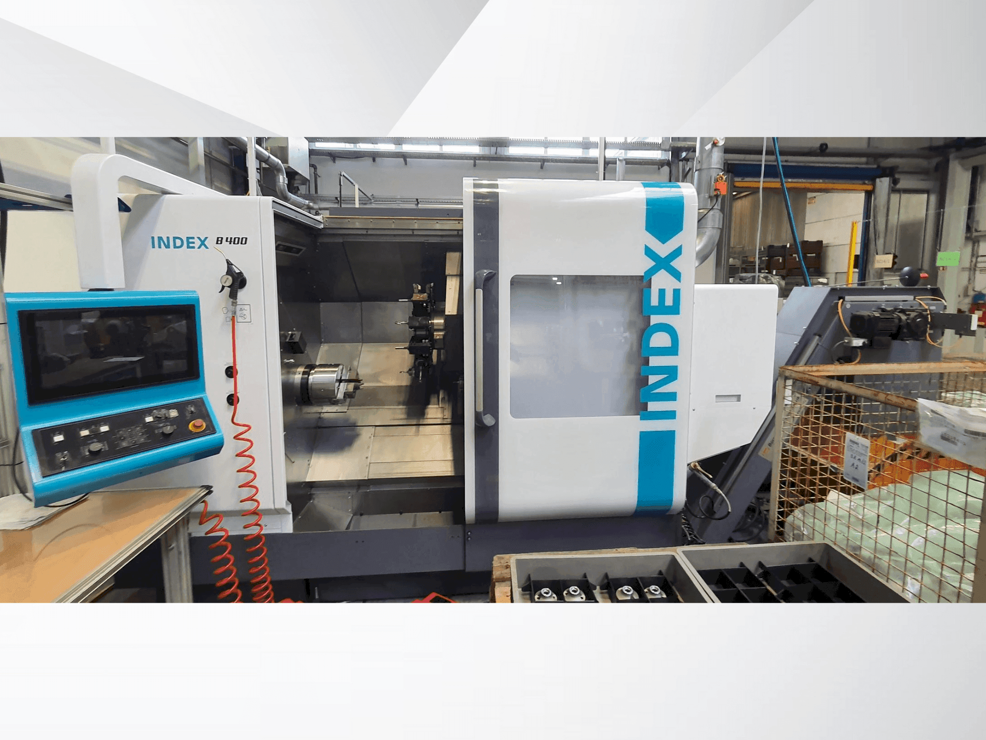 Vista frontal de la máquina Index B400