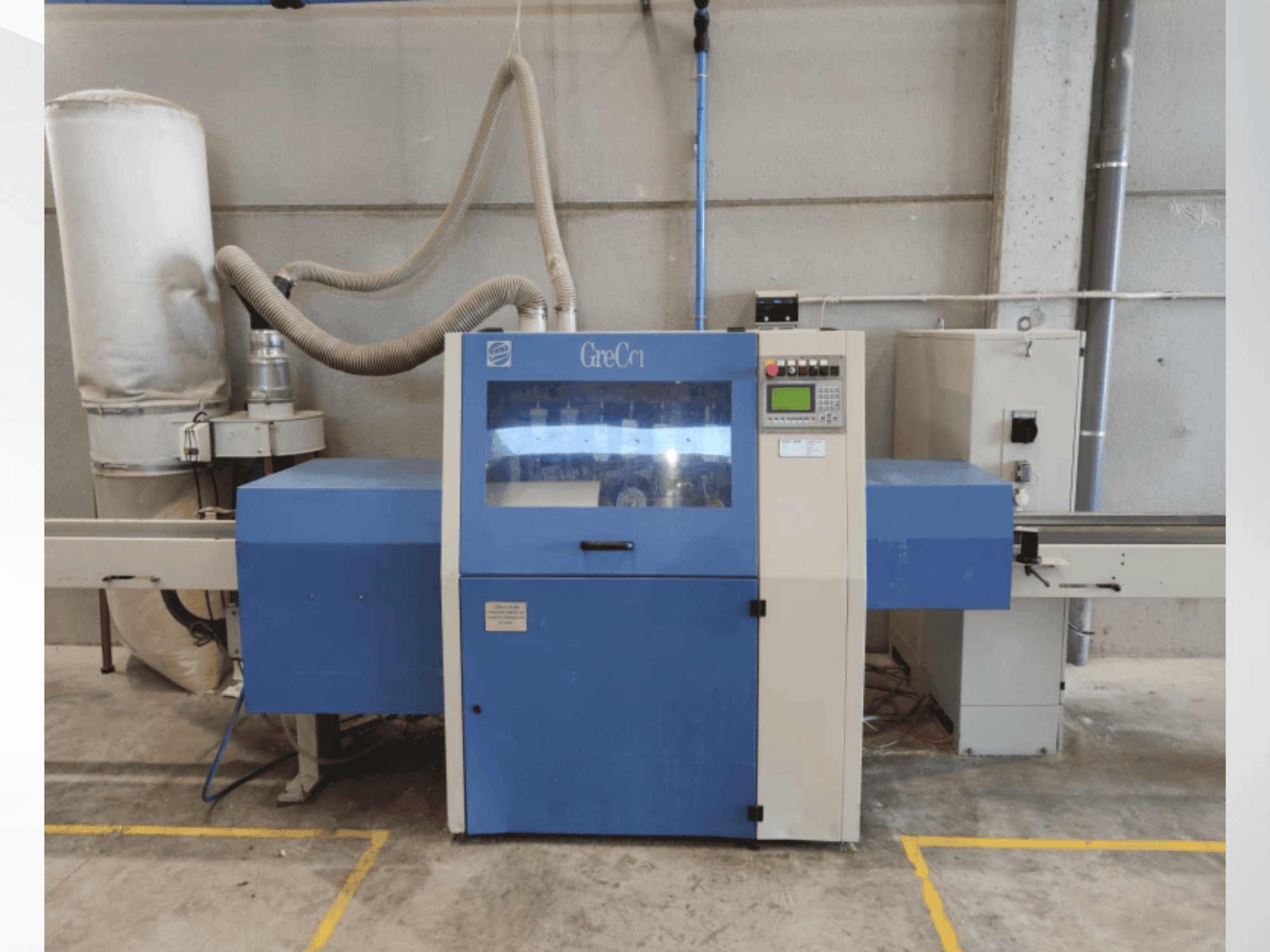 Vista frontal de la máquina Grecon Dimter OptiCut 204 R