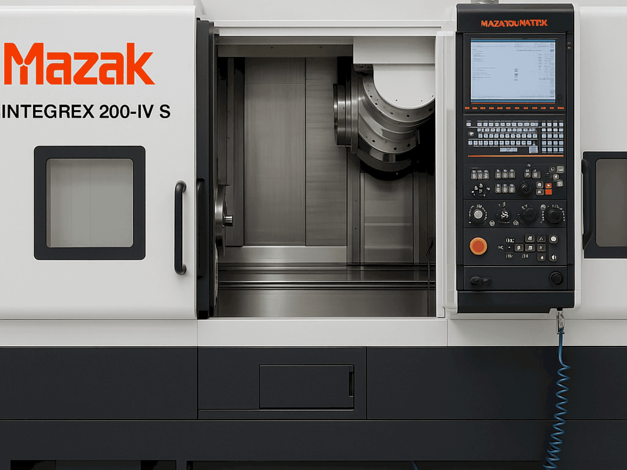 Vista frontal de la máquina Mazak Integer 200-IV S x 1000