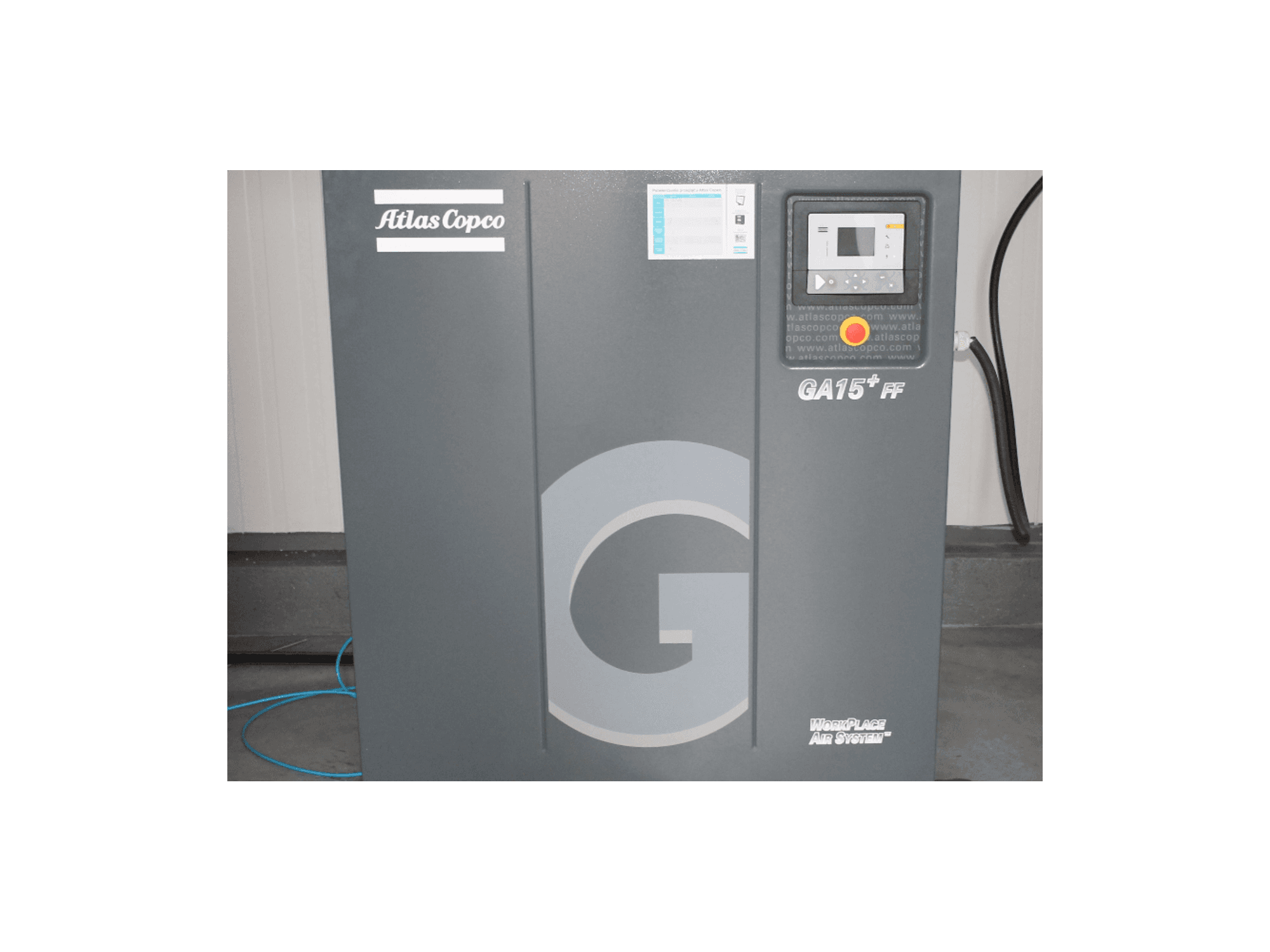 Vista frontal de la máquina Atlas Copco Ga15 + FF