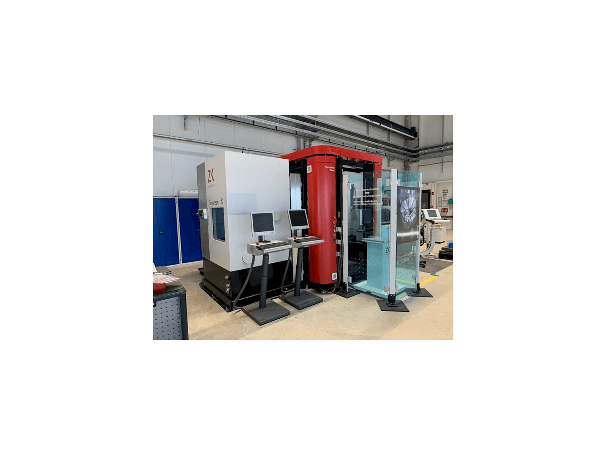 Vista frontal de la máquina Zimmer+Kreim Chameleon Quad + Transclean