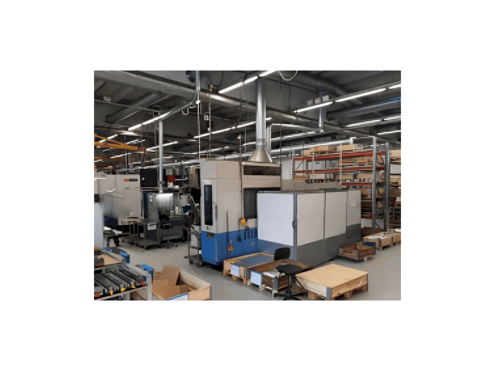 Vista frontal de la máquina Mazak H-500