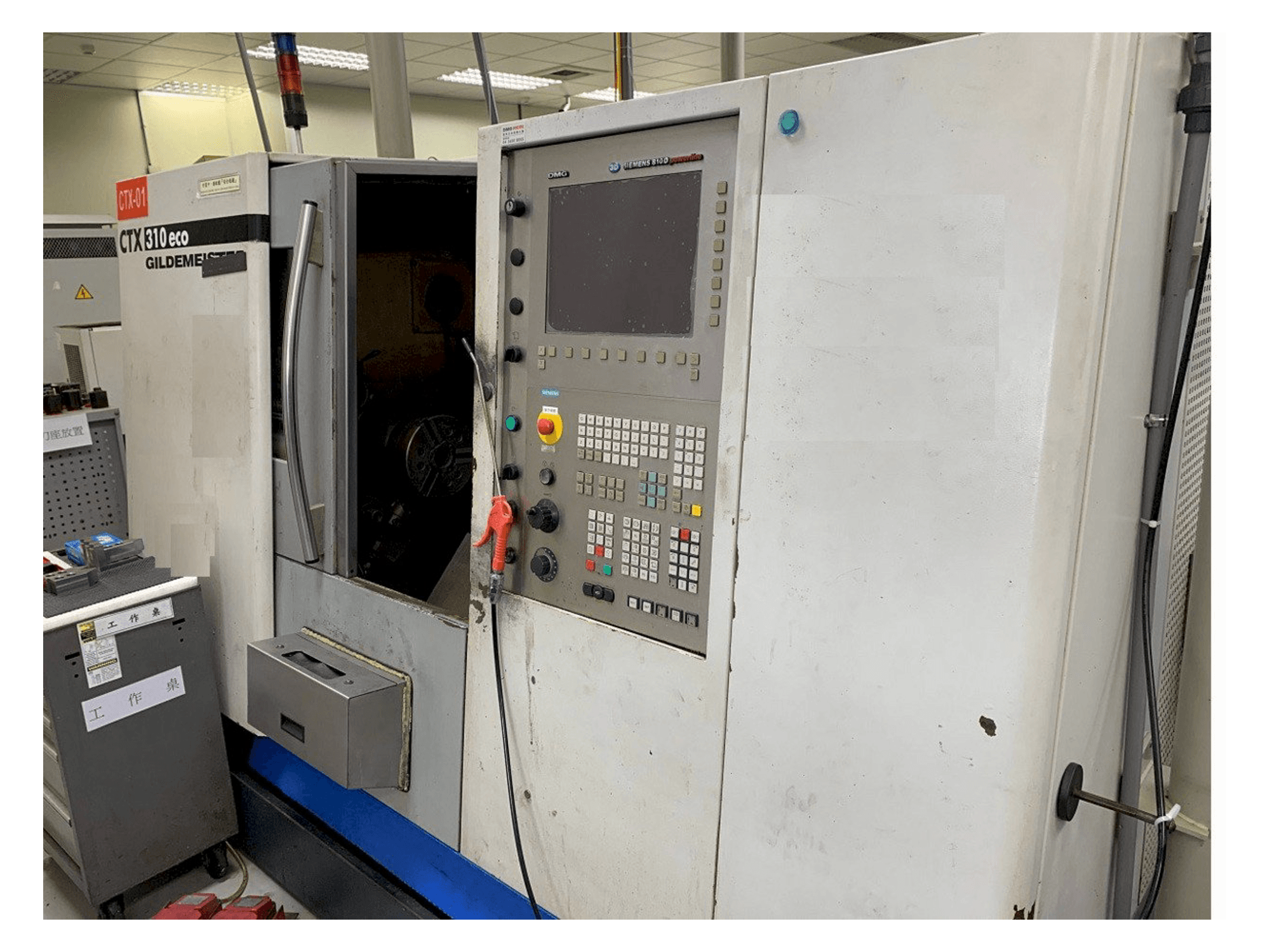 Vista frontal de la máquina Gildemeister CTX 310V1 eco
