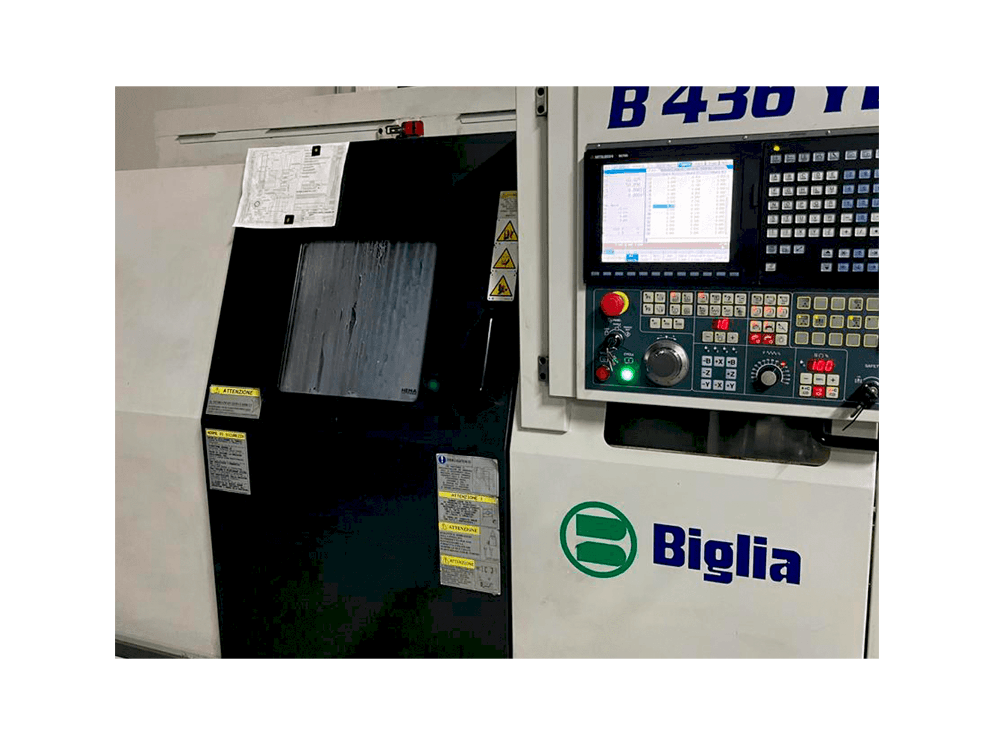 Vista frontal de la máquina Biglia B436 Y2
