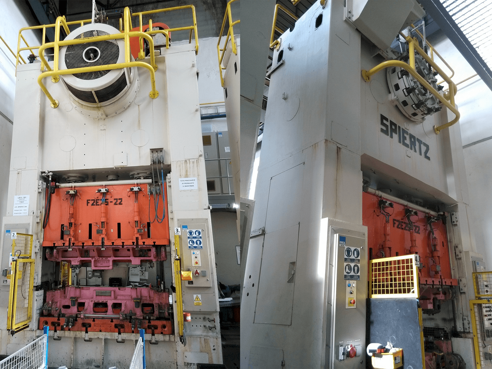 Vista frontal de la máquina Spiertz F2E 25x2.2