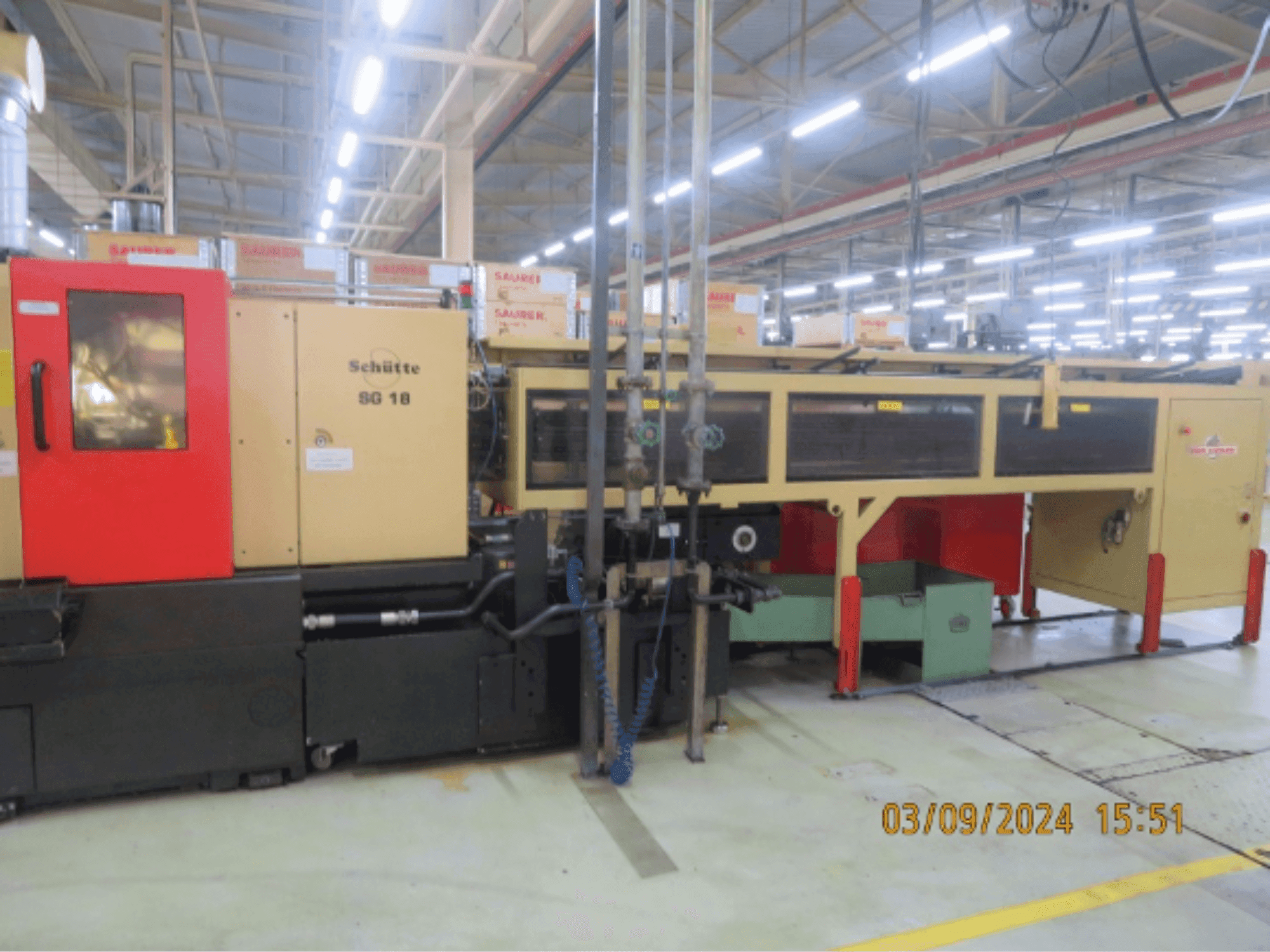 Vista frontal de la máquina Schütte SG18