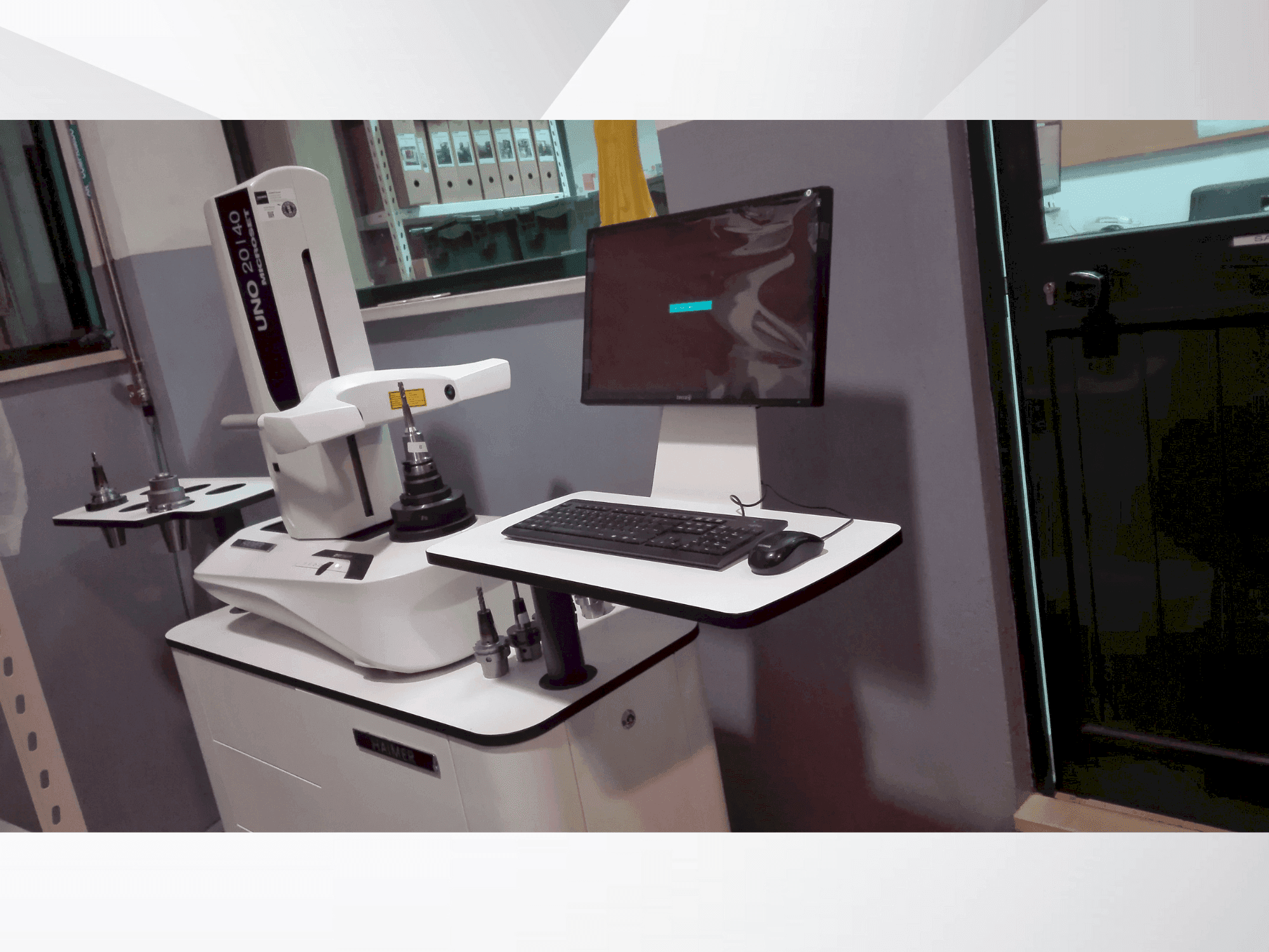 Vista frontal de la máquina HAIMER UNO 20/40 microset