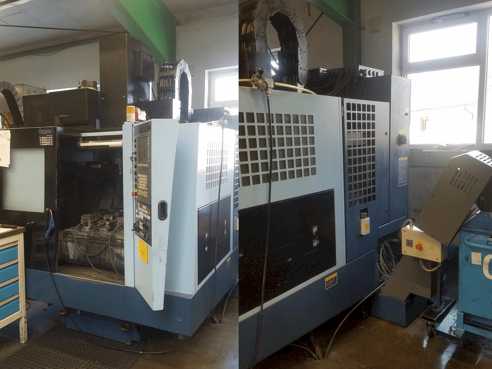 Vista frontal de la máquina Matsuura 550 V-Plus