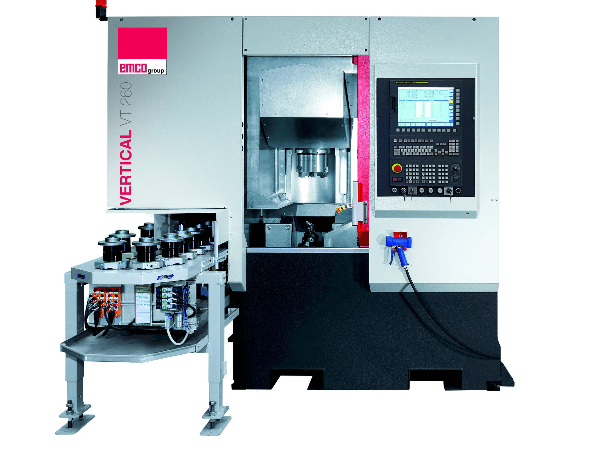 Vista frontal de la máquina EMCO VT260 MY