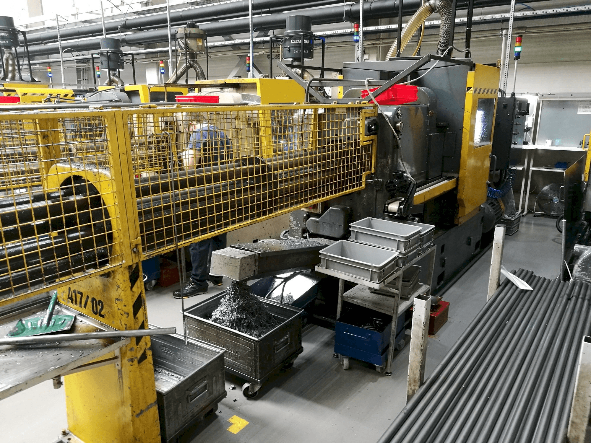 Vista frontal de la máquina Wickman 1 3/8"-6